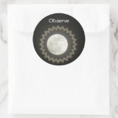 Rond Sticker (rnd) - Lune / Observez (Sac)