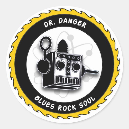 Rond Sticker Robot Dr Danger (Devant)