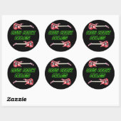 Rond Sticker Rock Rules des années 80 (Feuille)