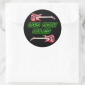 Rond Sticker Rock Rules des années 80 (Sac)