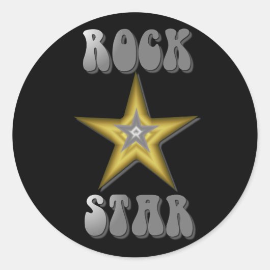 Rond Sticker Rock Star (Devant)
