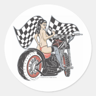 Rond Sticker Rockabilly