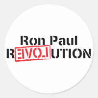 Sticker Ron Paul Revolution Round