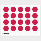 Rond Sticker rond, Couleur solide, Canneberge (Feuille)