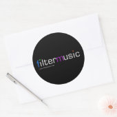 Rond sticker ronde FilterMusic (Enveloppe)