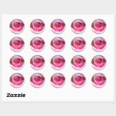 Rond Sticker rose (Feuille)
