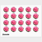 Rond Sticker rose (Feuille)