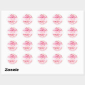 Rond Sticker rose (Feuille)