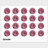 Rond Sticker rose (Feuille)