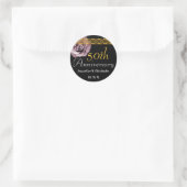 Rond Sticker rose 50e anniversaire (Sac)