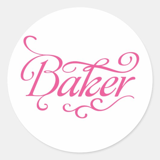 Rond Sticker rose Baker (Devant)