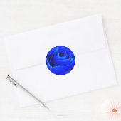 Rond Sticker Rose bleu (Enveloppe)