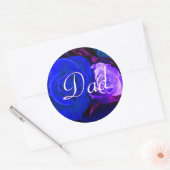 Rond Sticker Rose bleu papa (Enveloppe)