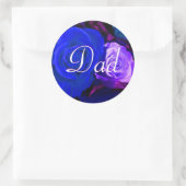 Rond Sticker Rose bleu papa (Sac)