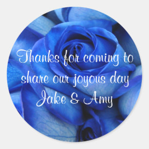 Rond Sticker Rose bleu TY personnaliser