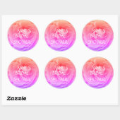 Rond Sticker rose Blossom Photo Classic (Feuille)