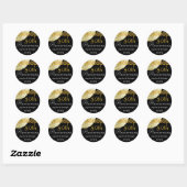 Rond Sticker Rose CHAMPAGNE 50e anniversaire (Feuille)