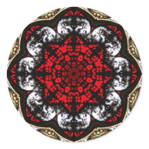 Sticker Rose crâne baroque