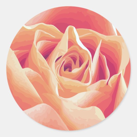 Rond Sticker rose crème (Devant)