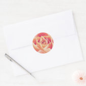 Rond Sticker rose crème (Enveloppe)