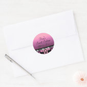 Rond Sticker rose Damask & Diamond Sweet 16 (Enveloppe)
