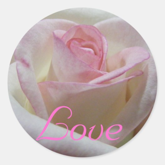 Rond Sticker Rose d'amour (Devant)