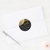 Rond Sticker Rose du 50e anniversaire (Enveloppe)