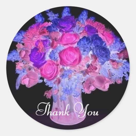 Rond Sticker Rose éclairé (Devant)