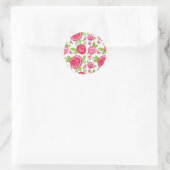 Rond Sticker Rose Enveloppe Hot Rose (Sac)