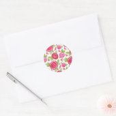 Rond Sticker Rose Enveloppe Hot Rose (Enveloppe)