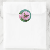 Rond Sticker ROSE ET BOUTEILLE (Sac)