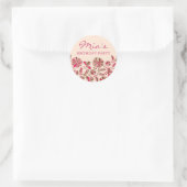 Rond Sticker rose et Brown (Sac)