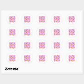 Rond Sticker rose fraises (Feuille)