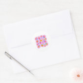 Rond Sticker rose fraises (Enveloppe)