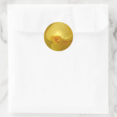 Rond Sticker rose jaune (Sac)