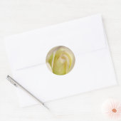 Rond Sticker Rose jaune pâle (Enveloppe)