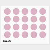 Rond Sticker rose lavande mignon (Feuille)