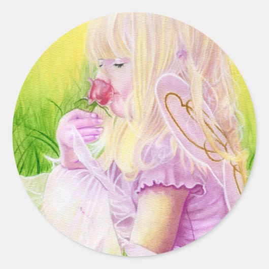 Rond Sticker Rose Little Spring Fairy (Devant)