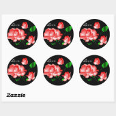 Rond Sticker "Rose Love" (Feuille)