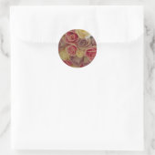 Rond Sticker rose Mariage Enveloppe (Sac)