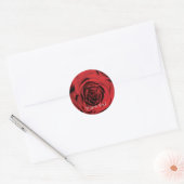 Rond Sticker rose Merci (Enveloppe)