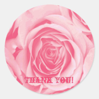 Rond Sticker rose Merci