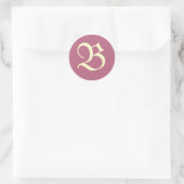Rond Sticker rose monogramme (Sac)