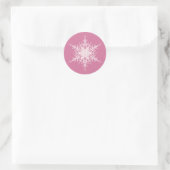 Rond Sticker rose neige (Sac)