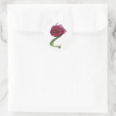 Rond Sticker Rose peint (Sac)