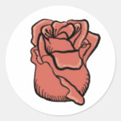 Rond Sticker rose personnalisable (Devant)