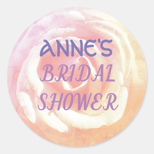 Rond Sticker rose PhotoBridal Douche (Devant)