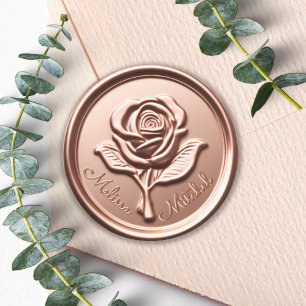 Rond Sticker rose pour Mariage d'enveloppe de cire or F