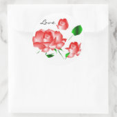 Rond Sticker "Rose Red I Love" (Sac)