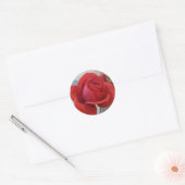 Rond Sticker Rose rouge (Enveloppe)